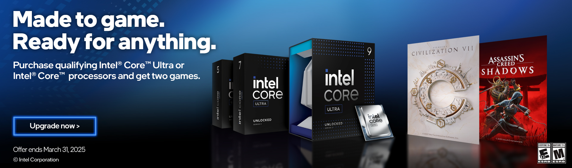 Intel CPUGamesPromoQ12025banner Home