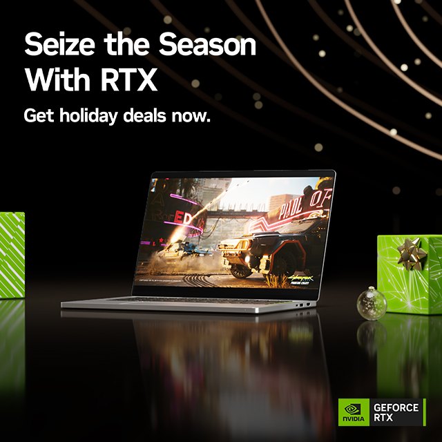 NV Holiday 2023 Gaming Laptop Hero