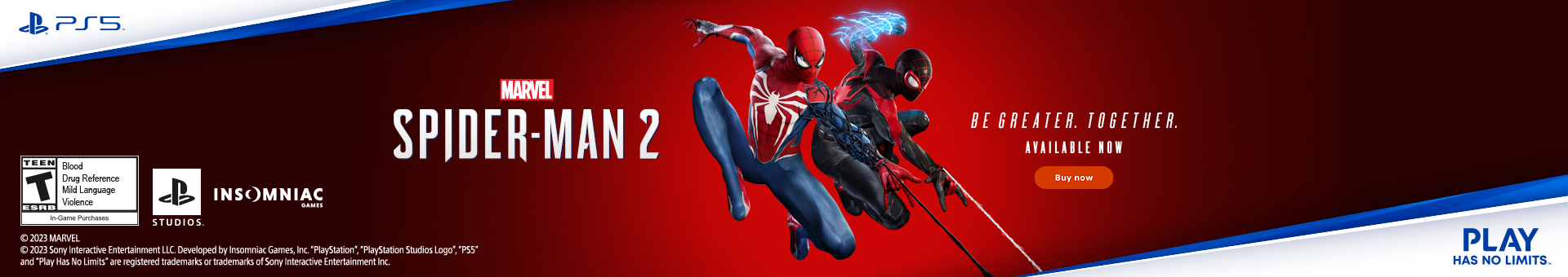 Sony Playstation Games Spiderman2 06.28.23banner