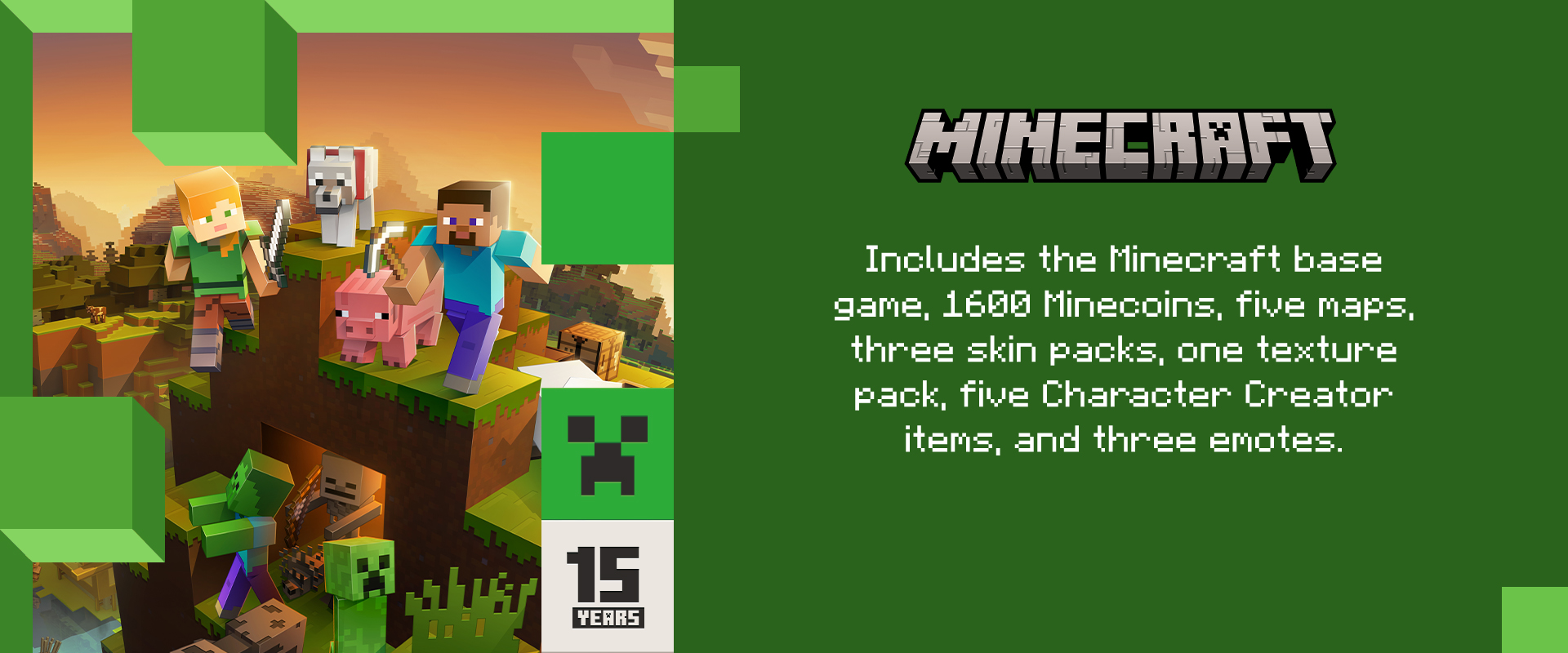 Xbox Minecraft 15th Anniversary LandingPage R6carousel2