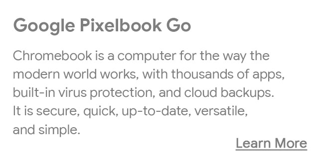 Google Pixelbook  Go Landing Page   Google Pixel Go Tile 1