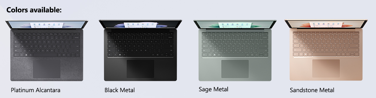 Microsoft Surface Laptop5 10.12.2022colors