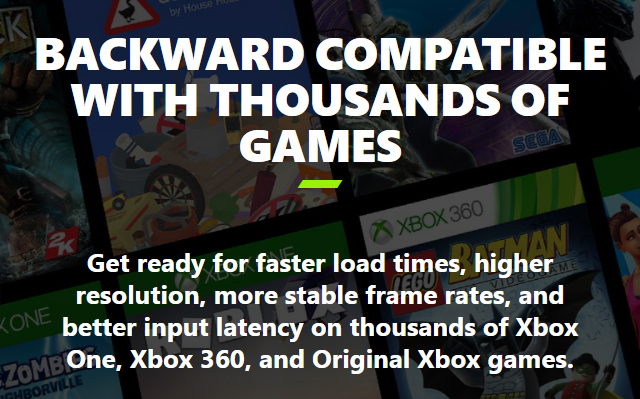 Microsoft Xbox Series X Informational  Backward
