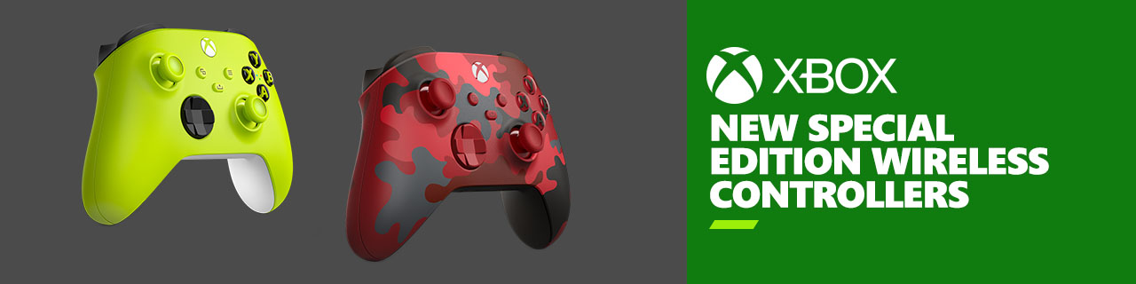 New Xbox Electric Volt and Daystrike Camo Wireless Controllers