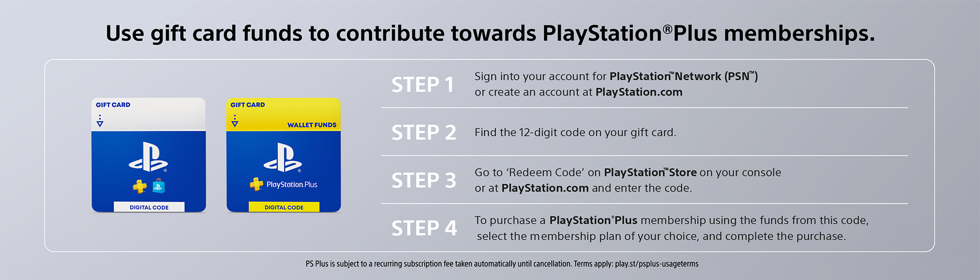 Sony Playstation Giftcards LP 07.14.2022steps