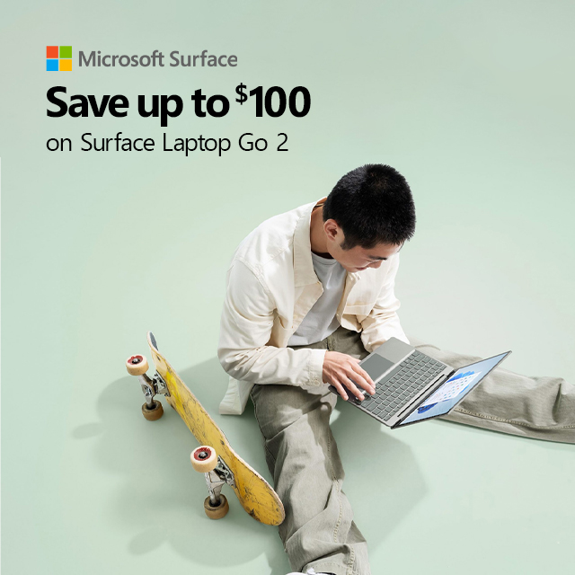 Surface Laptop Go 2 Save 100banner