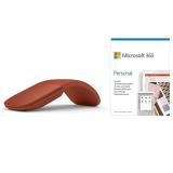 Microsoft Surface Arc Touch Mouse Poppy Red + Microsoft 365 Personal 1 Year Subscription For 1 User