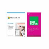 Microsoft 365 Personal 1 Year Subscription For 1 User + H&R Block Tax Software Deluxe 2020 Mac (email delivery)