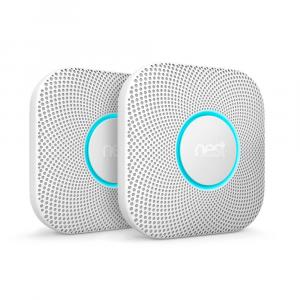 Google Nest Protect Smart Smoke/Carbon Monoxide Wired Alarm (Gen 2) 2-pack