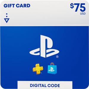 $75 PlayStation Store Gift Card (Digital Download)