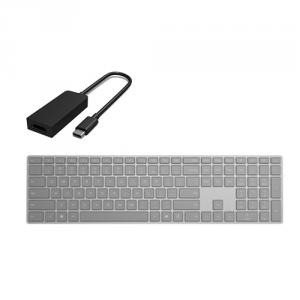 Surface Keyboard Gray + Surface USB-C to DisplayPort Adapter