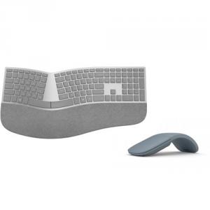 Microsoft Surface Ergonomic Keyboard Gray + Microsoft Surface Arc Touch Mouse Ice Blue