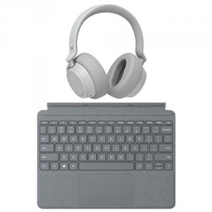 Microsoft Surface Headphones Light Gray + Microsoft Surface Go Signature Type Cover Platinum