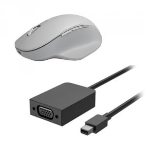 Microsoft Surface Precision Mouse Gray + Mini DisplayPort to VGA Adapter Black