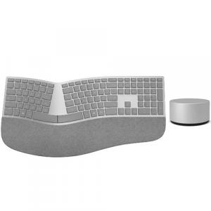 Microsoft Surface Ergonomic Keyboard Gray + Microsoft Surface Dial 3D Input Device Magnesium