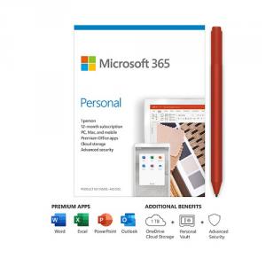 Microsoft 365 Personal 1 Year For 1 User+Surface Pen Poppy Red