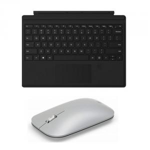 Microsoft Surface Mobile Mouse Platinum+Surface Pro Signature Type Cover w/ Finger Print Reader Black