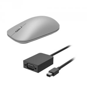 Microsoft Surface Mouse Gray+Surface Mini DisplayPort to VGA Adapter Black