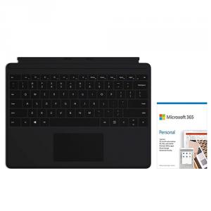 Microsoft Surface Pro X Keyboard Black Alcantara + Microsoft 365 Personal 1 Year Subscription For 1 User