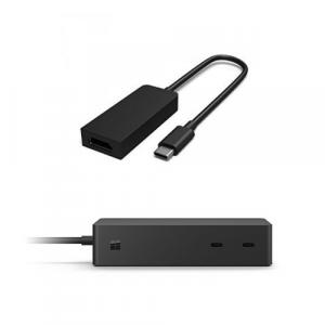 Microsoft Surface Dock 2 Black+Surface USB-C to HDMI Adapter Black