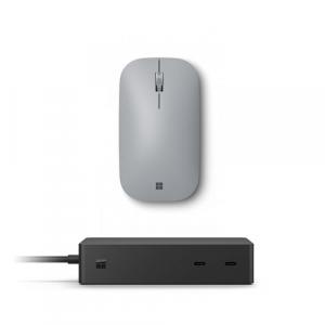 Microsoft Surface Dock 2 Black+Surface Mobile Mouse Platinum