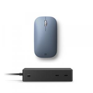 Microsoft Surface Dock 2 Black+Surface Mobile Mouse Ice Blue