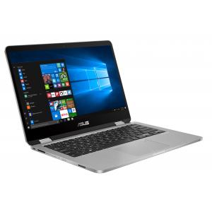 Asus VivoBook Flip 14 14" Touchscreen 2-in-1 Laptop 1366 x 768 HD Intel Celeron N4020 4GB RAM 64GB eMMC Light Grey