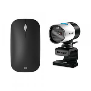 Microsoft Modern Mobile Mouse Black + Microsoft LifeCam Webcam