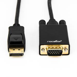 Open Box: Rocstor Premium 6 Ft Displayport to VGA Cable M/Displayport to VGA Supporting 1920x1200 1080P At 60Hz