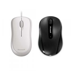 Microsoft Mouse White + Microsoft Wireless Mobile Mouse 4000
