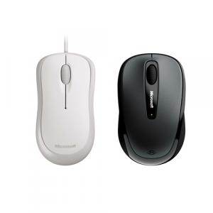 Microsoft Mouse White + Microsoft 3500 Mouse Lochness Gray