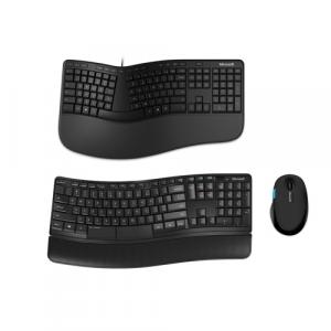 Microsoft Sculpt Comfort Desktop Keyboard and Mouse + Microsoft Ergonomic Keyboard Black