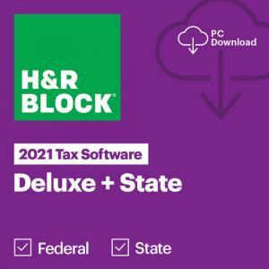 H&R Block 2021 Deluxe + State Tax Software (Email Delivery)