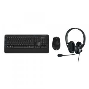 Microsoft LifeChat LX-3000 Digital USB Stereo Headset Noise-Canceling Microphone + Microsoft Wireless Desktop 3050