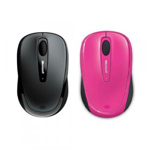 Microsoft 3500 Wireless Mobile Mouse Loch Ness Gray + Microsoft 3500 Wireless Mobile Mouse- Pink