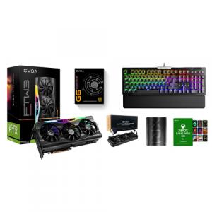EVGA GeForce RTX 3080 FTW3 ULTRA GAMING LHR Graphics Card + EVGA CLC 360mm Liquid Cooler + EVGA Z15 Gaming Keyboard + EVGA Supernova G6 850W Power Supply + EVGA XR1 Lite Capture Card + Xbox Game Pass For PC 6 Month Membership (Email Delivery)