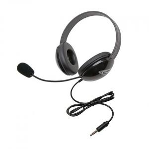 Open Box: Califone Stereo Black Headphones With 3.5mm Jack for Kids