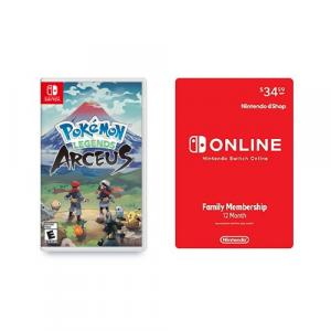 Pokemon Legends: Arceus + Nintendo Switch Online Family Membership 12 Month Code