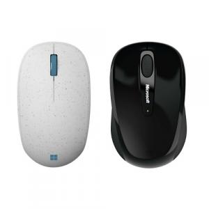 Microsoft 3500 Wireless Mobile Mouse Black + Microsoft Ocean Plastic Wireless Scroll Mouse Seashell
