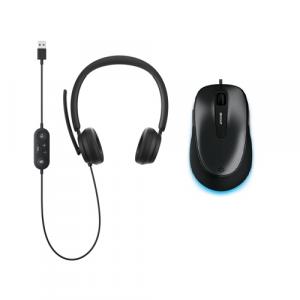 Microsoft Comfort Mouse 4500 Lochness Gray + Microsoft Modern USB Headset Black