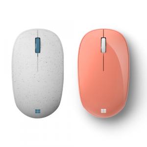 Microsoft Ocean Plastic Wireless Scroll Mouse Seashell + Microsoft Bluetooth Mouse Peach