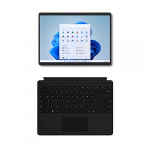 Microsoft Surface Pro 8 13" Tablet Intel Core i5-1135G7 8GB RAM 128GB SSD Platinum + Microsoft Surface Pro X Keyboard Black Alcantara