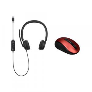 Microsoft Modern USB Headset Black + Microsoft Wireless Mobile Mouse 4000