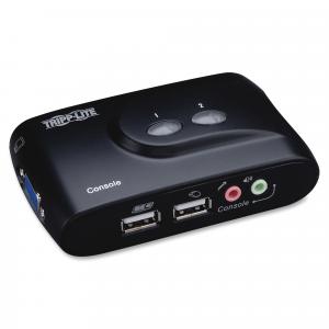 Open Box: Tripp Lite 2-Port Compact USB KVM Switch with Audio and Cable