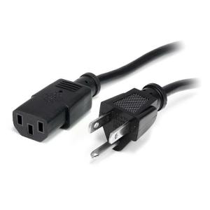 Open Box: StarTech.com 6ft (1.8m) Heavy Duty Power Cord, NEMA 5-15P to C13 AC Power Cord, 15A 125V, 14AWG, Replacement Computer Power Cord, Monitor Power Cable, PC Power Supply Cable, UL Listed (PXT101146)