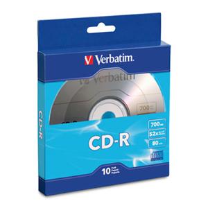 Open Box: Disc CD-R 80 min Branded 700MB 52X 10/PK Retail Bulk Box TAA