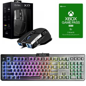 EVGA Z12 RGB USB 2.0 Gaming Keyboard + EVGA X17 Wired Customizable Gaming Mouse + Xbox Game Pass For PC 3 Month Membership (Email Delivery)