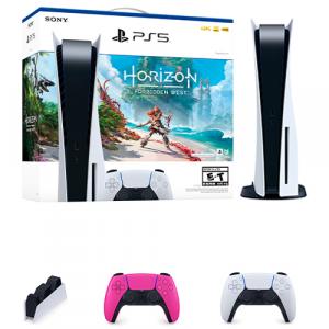 PlayStation5 Console Horizon Forbidden West Bundle + PlayStation 5 DualSense Charging Station for Controller + PlayStation 5 DualSense Wireless Controller Nova Pink