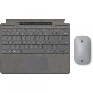 Microsoft Surface Pro Signature Keyboard Platinum with Surface Slim Pen 2 Black + Microsoft Surface Mobile Mouse Platinum