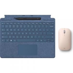 Microsoft Surface Pro Signature Keyboard Sapphire with Surface Slim Pen 2 Black + Microsoft Surface Mobile Mouse Sandstone